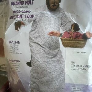 Granny Wolf Costume for Men- White